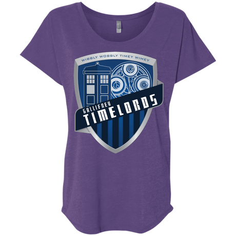 T-Shirts Purple Rush / X-Small Gallifrey Timelords Triblend Dolman Sleeve