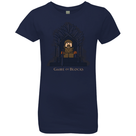 T-Shirts Midnight Navy / YXS Game of Blocks Girls Premium T-Shirt