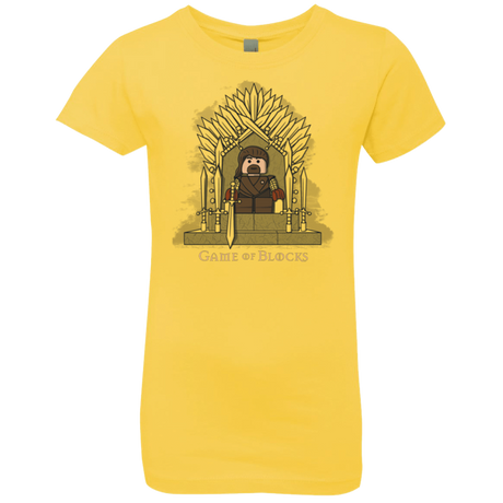 T-Shirts Vibrant Yellow / YXS Game of Blocks Girls Premium T-Shirt