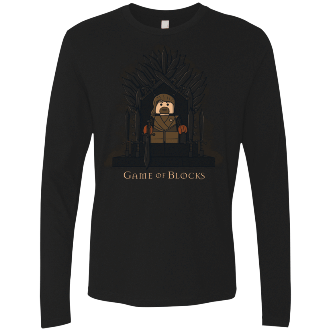 T-Shirts Black / Small Game of Blocks Men's Premium Long Sleeve