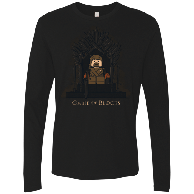 T-Shirts Black / Small Game of Blocks Men's Premium Long Sleeve