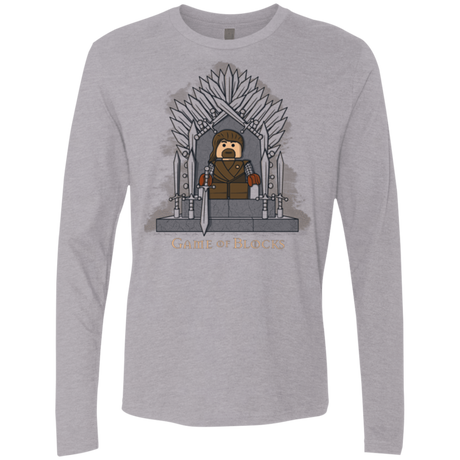 T-Shirts Heather Grey / Small Game of Blocks Men's Premium Long Sleeve