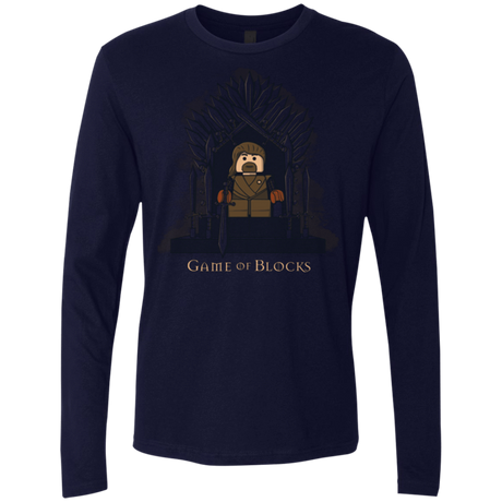 T-Shirts Midnight Navy / Small Game of Blocks Men's Premium Long Sleeve