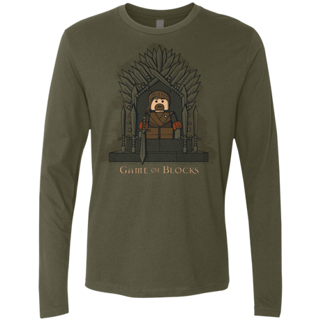 T-Shirts Military Green / Small Game of Blocks Men's Premium Long Sleeve