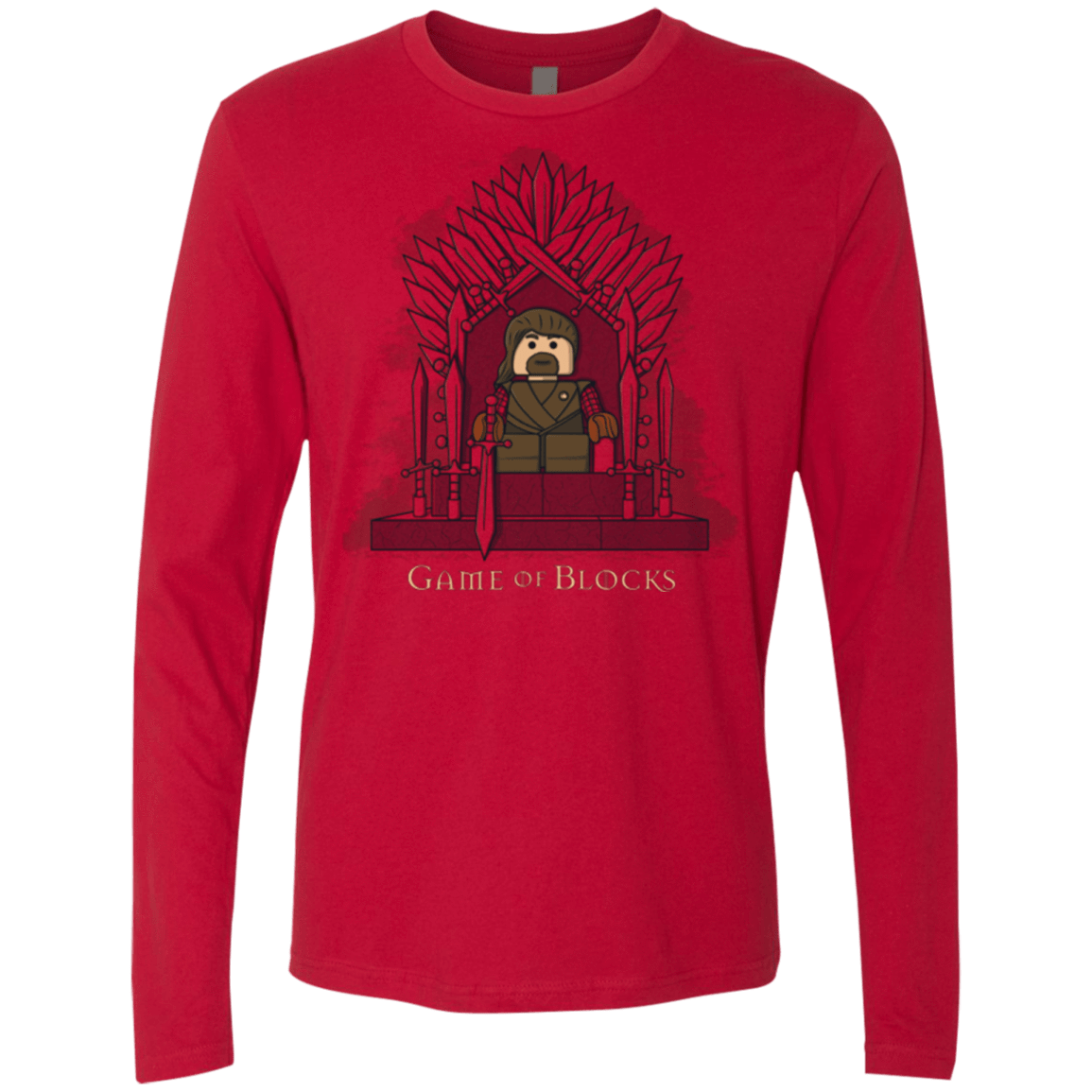 T-Shirts Red / Small Game of Blocks Men's Premium Long Sleeve