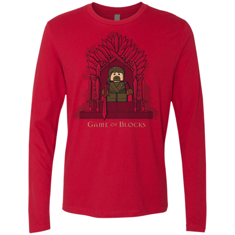 T-Shirts Red / Small Game of Blocks Men's Premium Long Sleeve