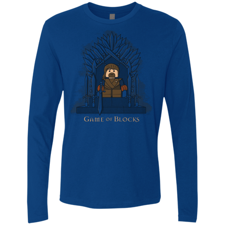 T-Shirts Royal / Small Game of Blocks Men's Premium Long Sleeve