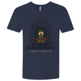 T-Shirts Midnight Navy / X-Small Game of Blocks Men's Premium V-Neck