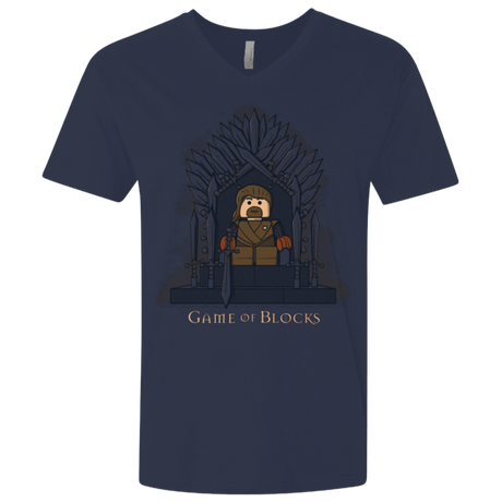 T-Shirts Midnight Navy / X-Small Game of Blocks Men's Premium V-Neck