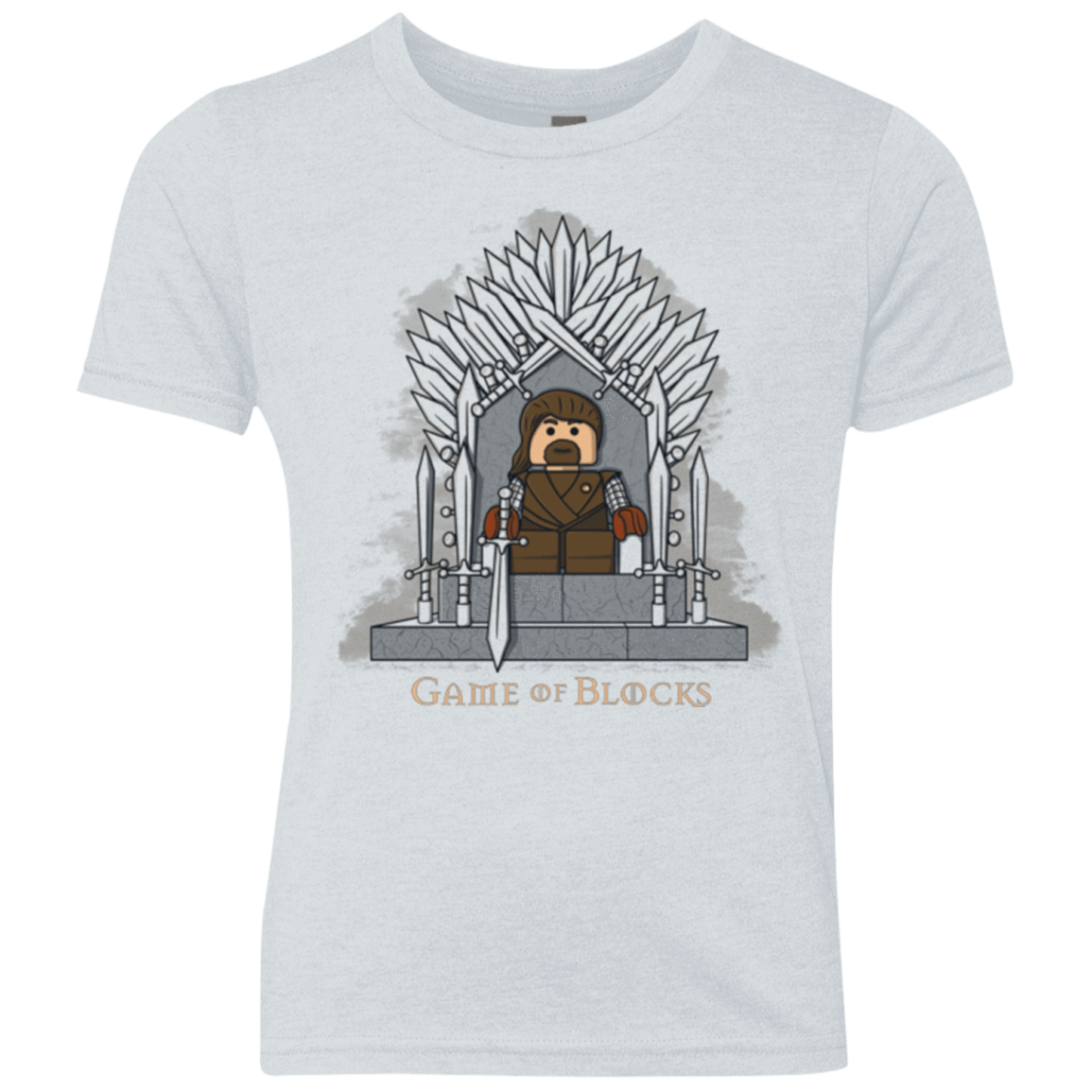 T-Shirts Heather White / YXS Game of Blocks Youth Triblend T-Shirt