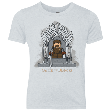 T-Shirts Heather White / YXS Game of Blocks Youth Triblend T-Shirt