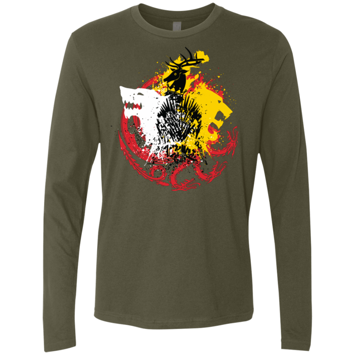 T-Shirts Military Green / Small GAME OF COLORS Men's Premium Long Sleeve