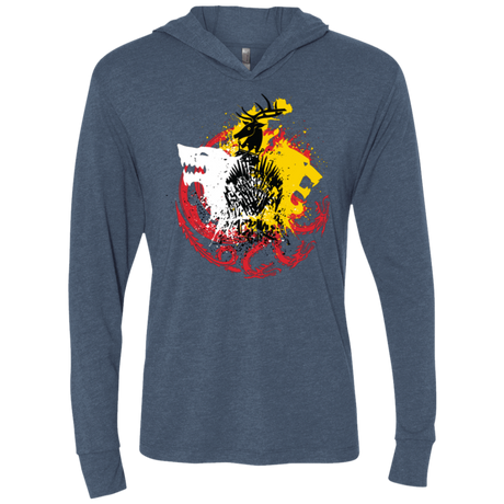 T-Shirts Indigo / X-Small GAME OF COLORS Triblend Long Sleeve Hoodie Tee