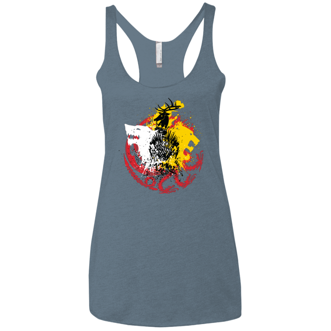 T-Shirts Indigo / X-Small GAME OF COLORS Women's Triblend Racerback Tank