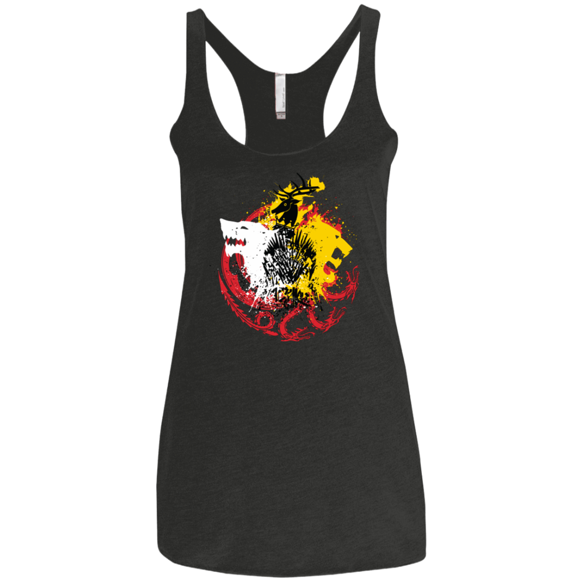 T-Shirts Vintage Black / X-Small GAME OF COLORS Women's Triblend Racerback Tank