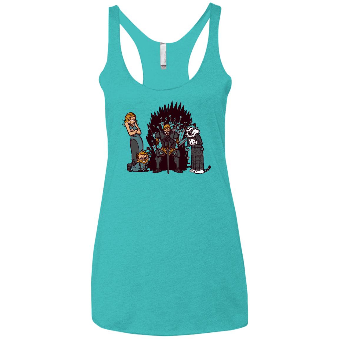 T-Shirts Tahiti Blue / X-Small Game Of Conspiracy Women's Triblend Racerback Tank