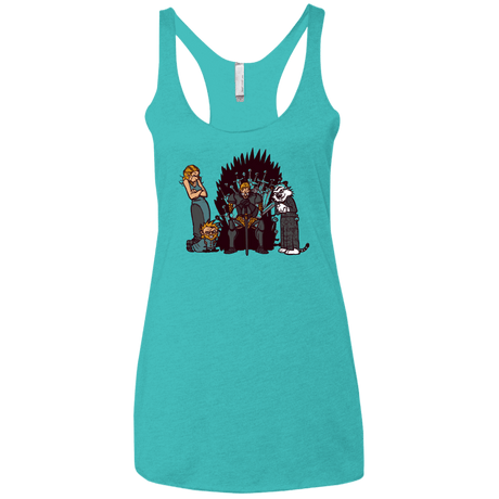 T-Shirts Tahiti Blue / X-Small Game Of Conspiracy Women's Triblend Racerback Tank