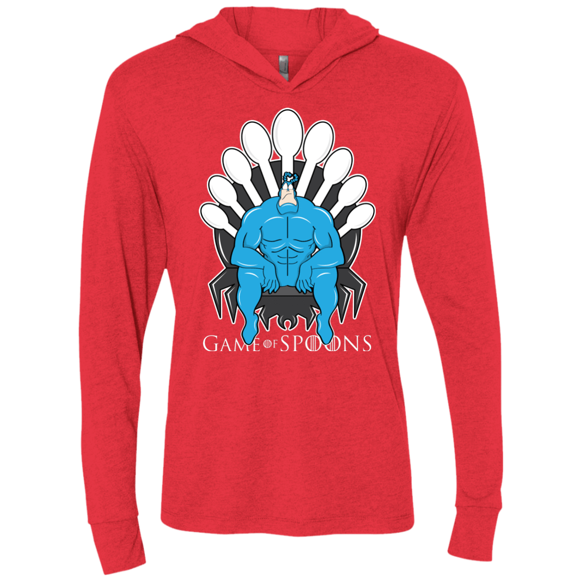 T-Shirts Vintage Red / X-Small Game of Spoons Triblend Long Sleeve Hoodie Tee