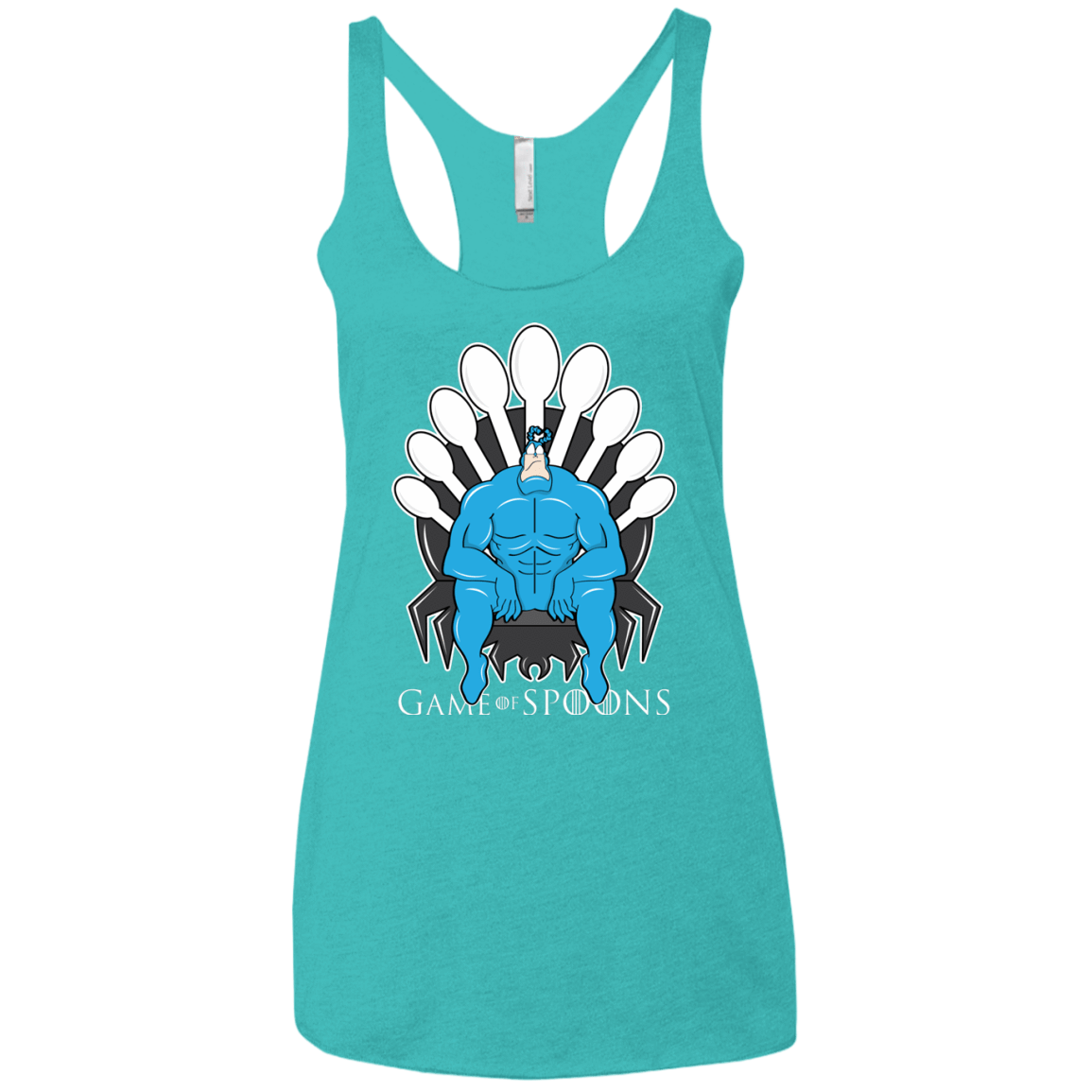 T-Shirts Tahiti Blue / X-Small Game of Spoons Women's Triblend Racerback Tank