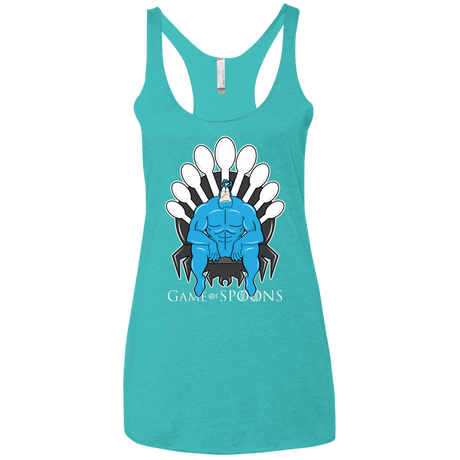 T-Shirts Tahiti Blue / X-Small Game of Spoons Women's Triblend Racerback Tank