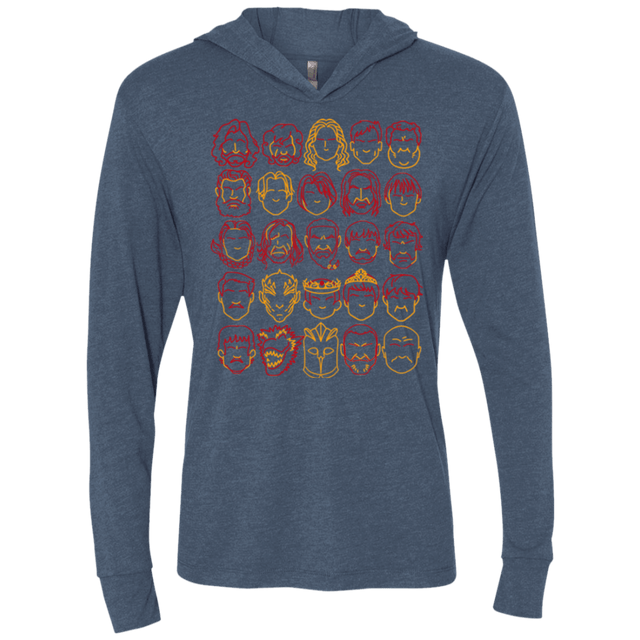 T-Shirts Indigo / X-Small Game of Thrones Minimalism Triblend Long Sleeve Hoodie Tee