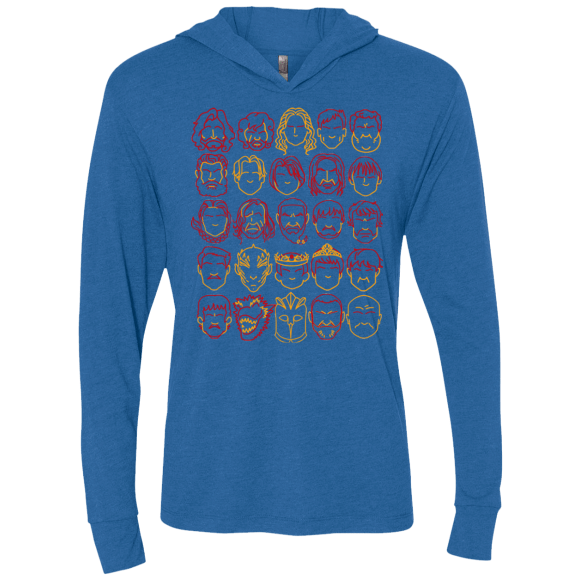 T-Shirts Vintage Royal / X-Small Game of Thrones Minimalism Triblend Long Sleeve Hoodie Tee