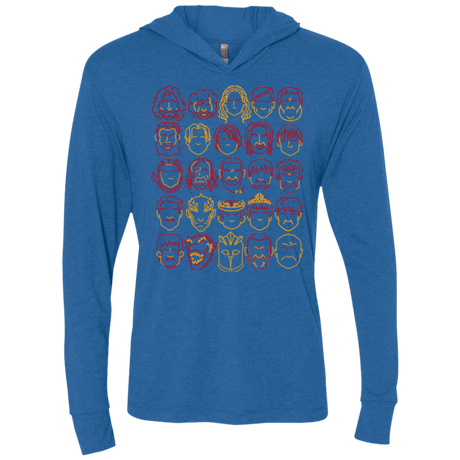 T-Shirts Vintage Royal / X-Small Game of Thrones Minimalism Triblend Long Sleeve Hoodie Tee