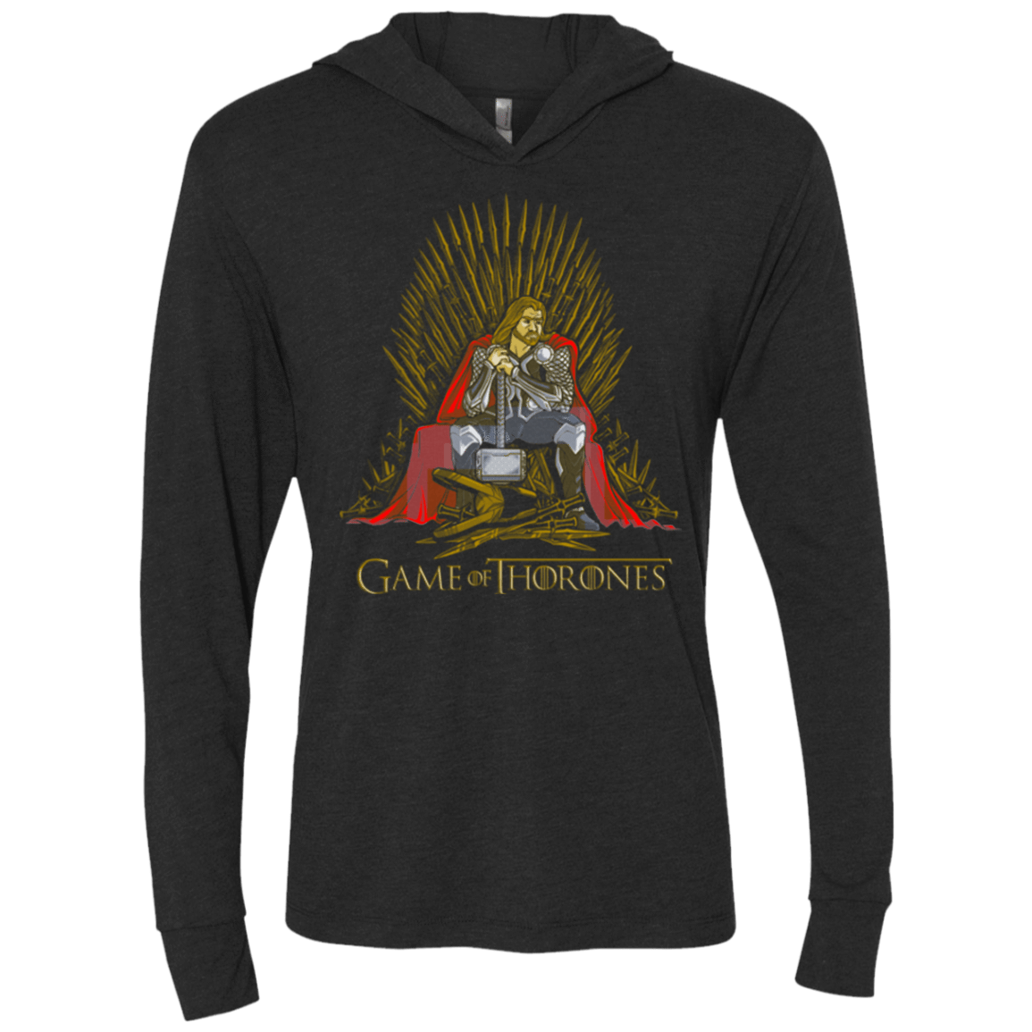 T-Shirts Vintage Black / X-Small Game of Thrones Triblend Long Sleeve Hoodie Tee