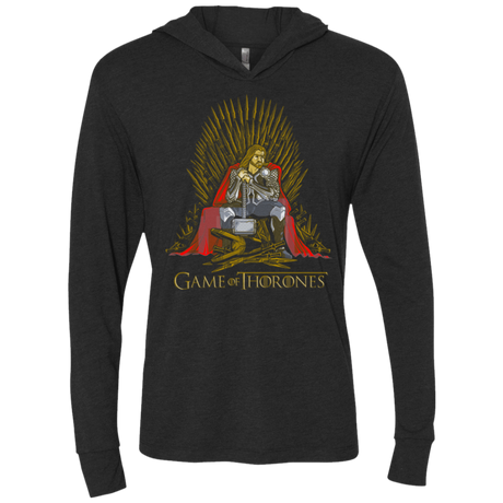 T-Shirts Vintage Black / X-Small Game of Thrones Triblend Long Sleeve Hoodie Tee