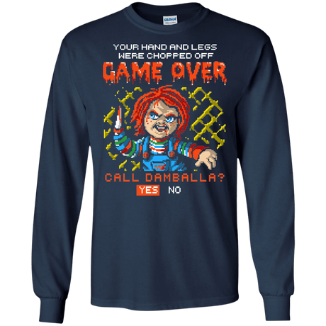T-Shirts Navy / S Game Over Men's Long Sleeve T-Shirt