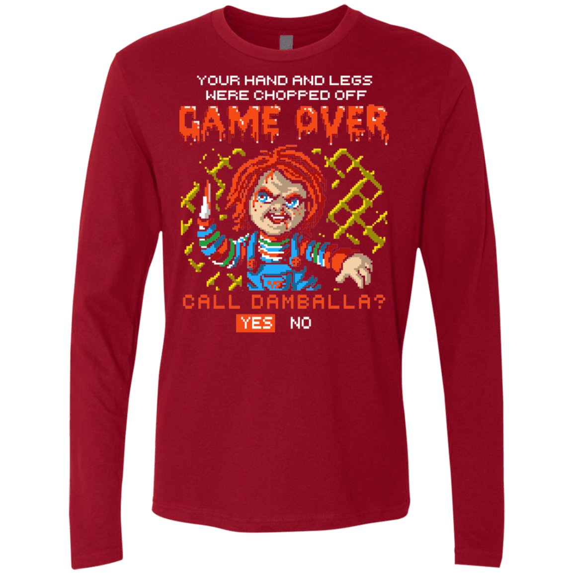 T-Shirts Cardinal / S Game Over Men's Premium Long Sleeve