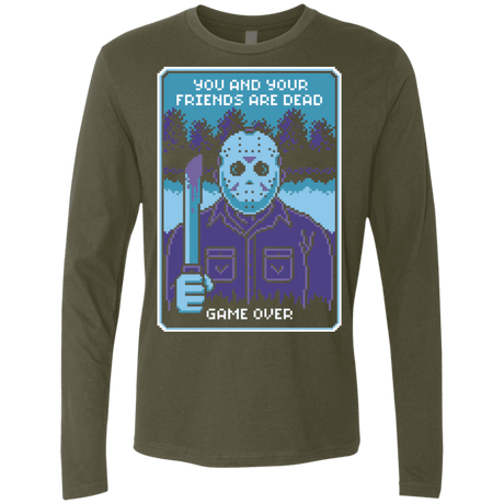 T-Shirts Military Green / S Game Over Men's Premium Long Sleeve