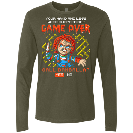 T-Shirts Military Green / S Game Over Men's Premium Long Sleeve