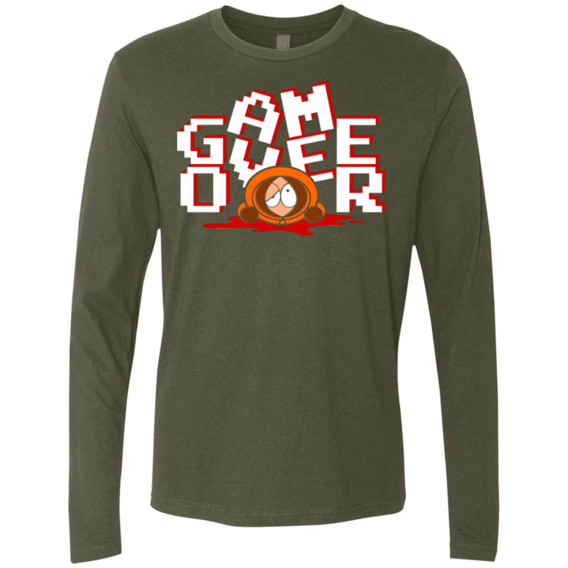 T-Shirts Military Green / Small Game over Men's Premium Long Sleeve