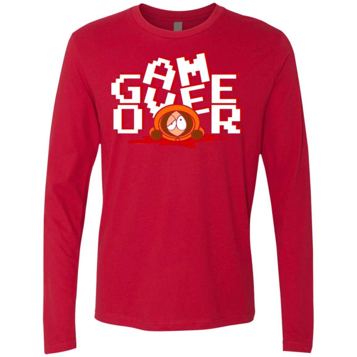 T-Shirts Red / Small Game over Men's Premium Long Sleeve