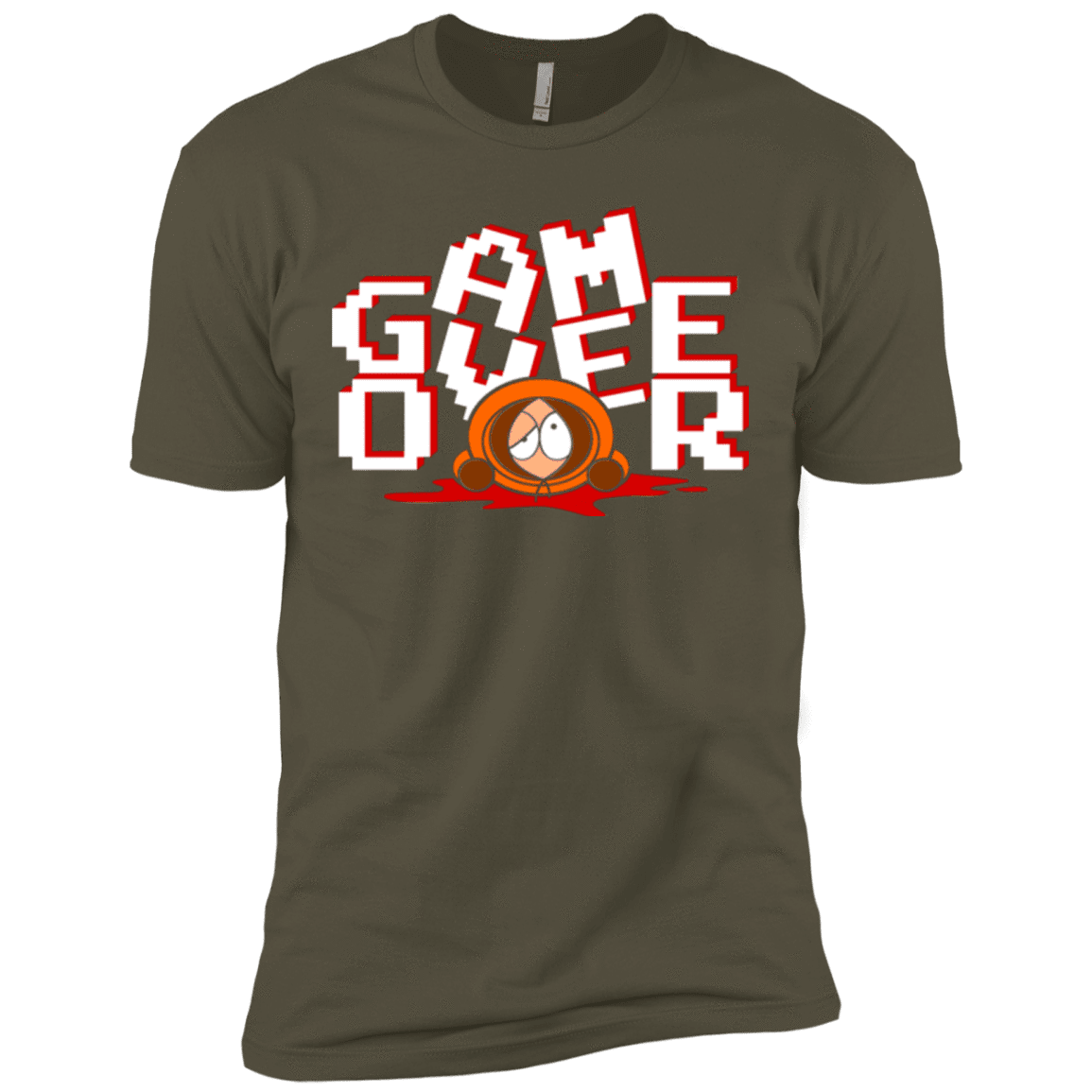 T-Shirts Military Green / X-Small Game over Men's Premium T-Shirt