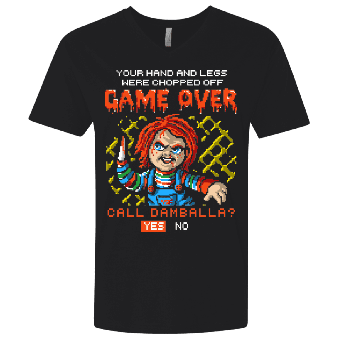 T-Shirts Black / X-Small Game Over Men's Premium V-Neck