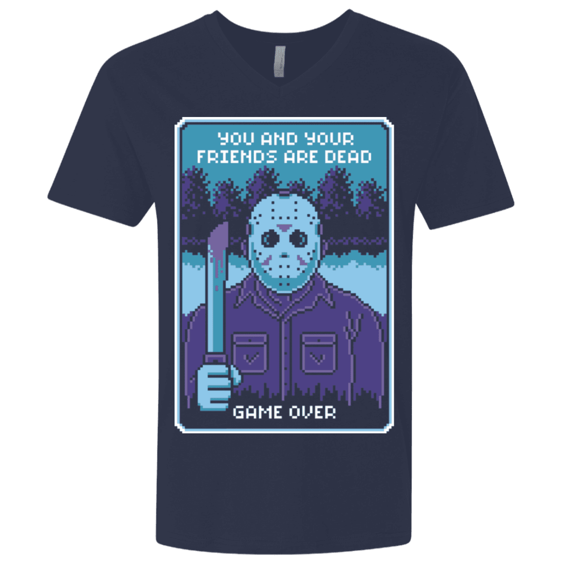 T-Shirts Midnight Navy / X-Small Game Over Men's Premium V-Neck