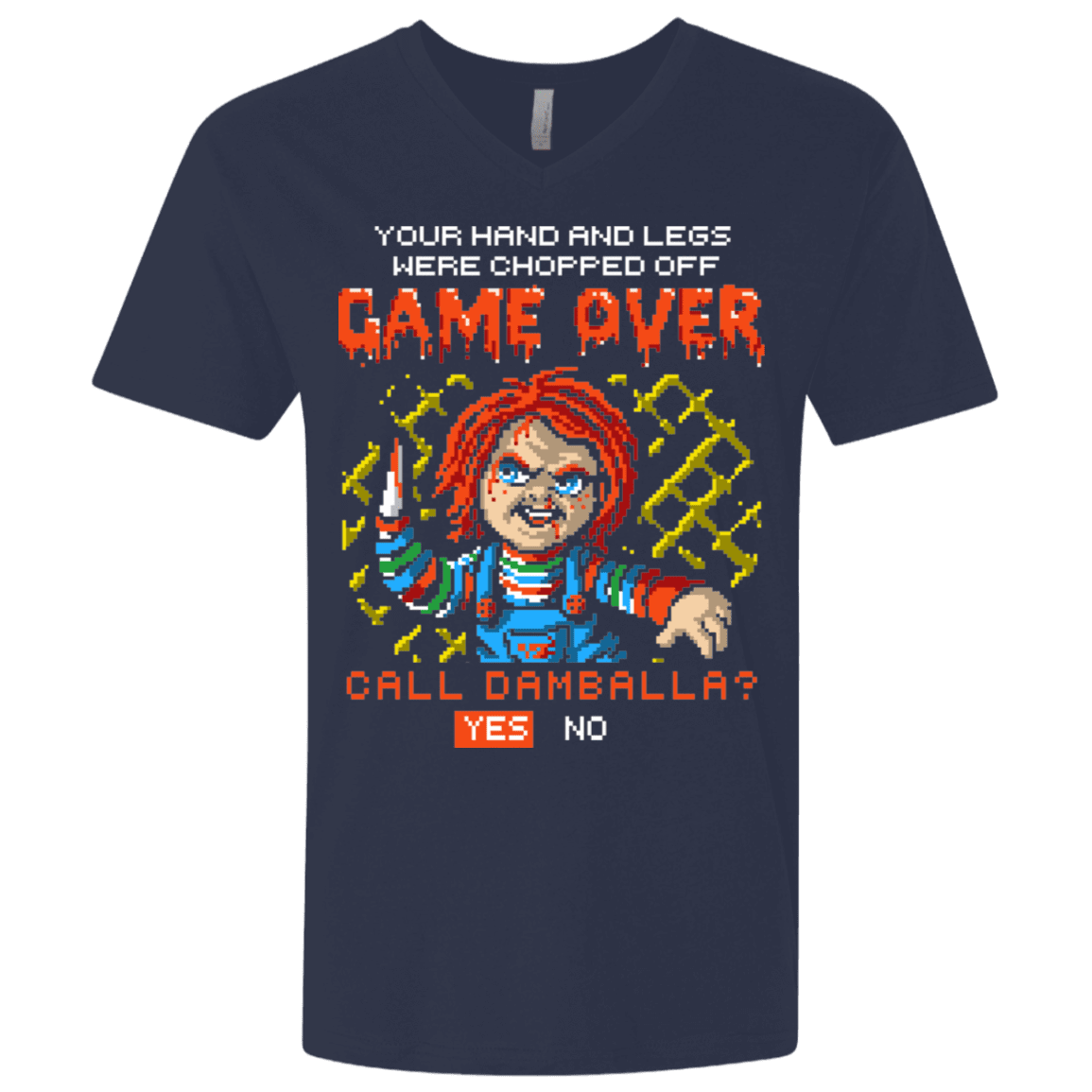 T-Shirts Midnight Navy / X-Small Game Over Men's Premium V-Neck