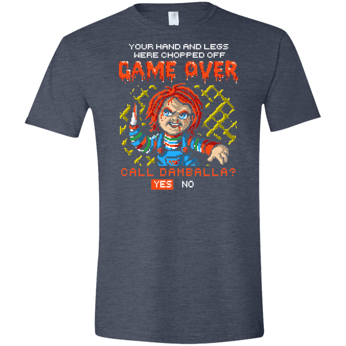 T-Shirts Heather Navy / S Game Over Men's Semi-Fitted Softstyle