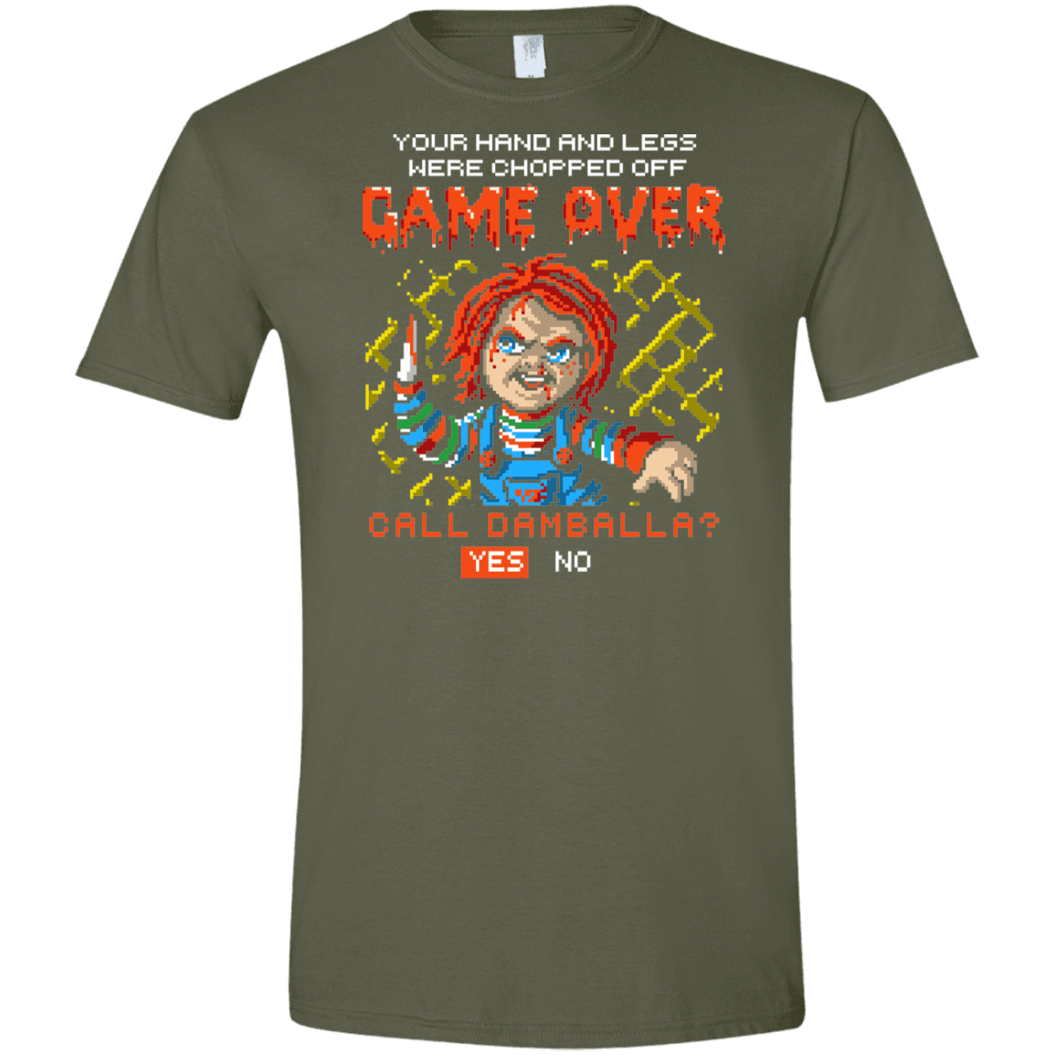 T-Shirts Military Green / S Game Over Men's Semi-Fitted Softstyle