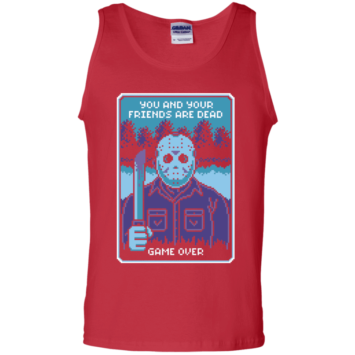 T-Shirts Red / S Game Over Men's Tank Top