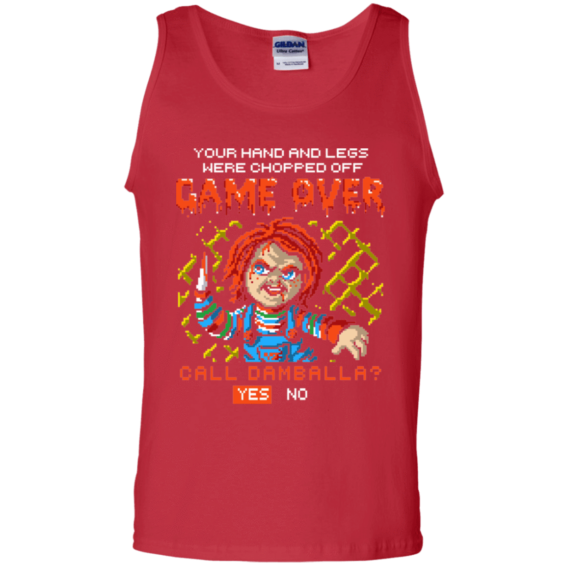 T-Shirts Red / S Game Over Men's Tank Top