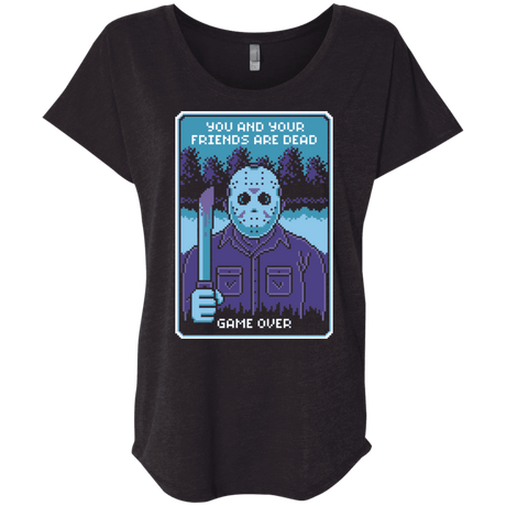 T-Shirts Vintage Black / X-Small Game Over Triblend Dolman Sleeve