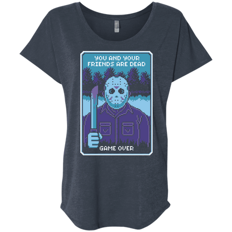 T-Shirts Vintage Navy / X-Small Game Over Triblend Dolman Sleeve