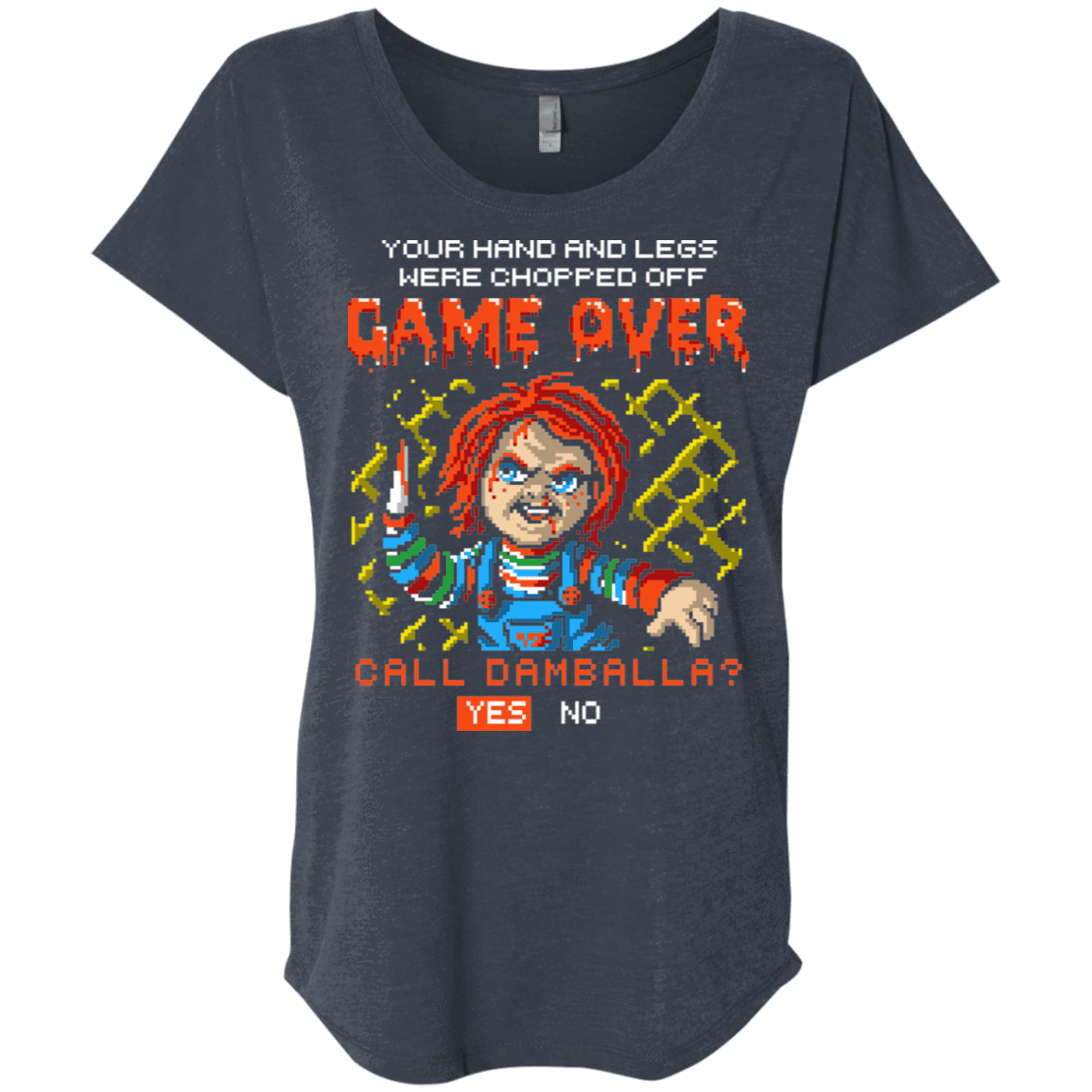 T-Shirts Vintage Navy / X-Small Game Over Triblend Dolman Sleeve