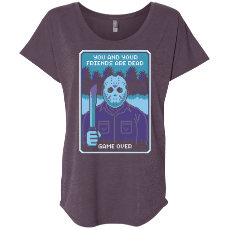 T-Shirts Vintage Purple / X-Small Game Over Triblend Dolman Sleeve