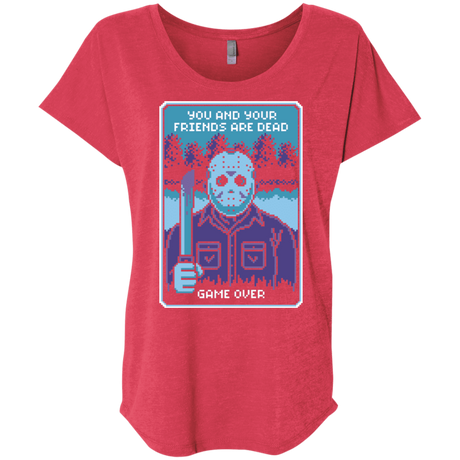 T-Shirts Vintage Red / X-Small Game Over Triblend Dolman Sleeve