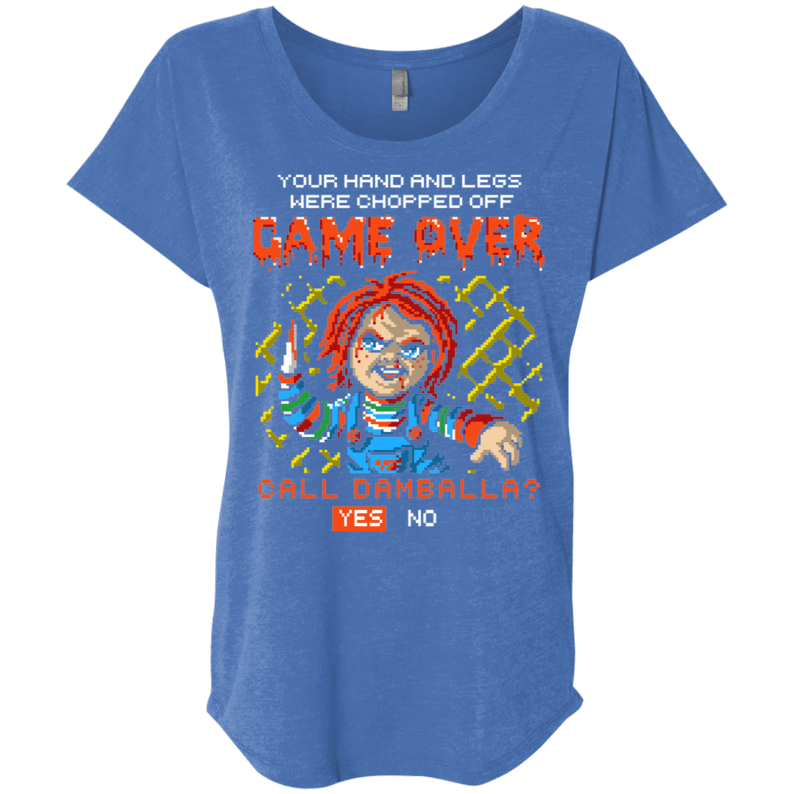 T-Shirts Vintage Royal / X-Small Game Over Triblend Dolman Sleeve