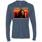 T-Shirts Indigo / X-Small Game Over Triblend Long Sleeve Hoodie Tee